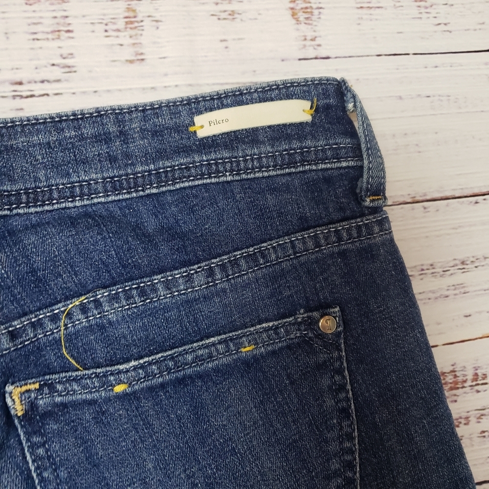 Anthropologie Patchwork Boyfriend Jeans in Two-Tone Blue - Picture 12 of 13